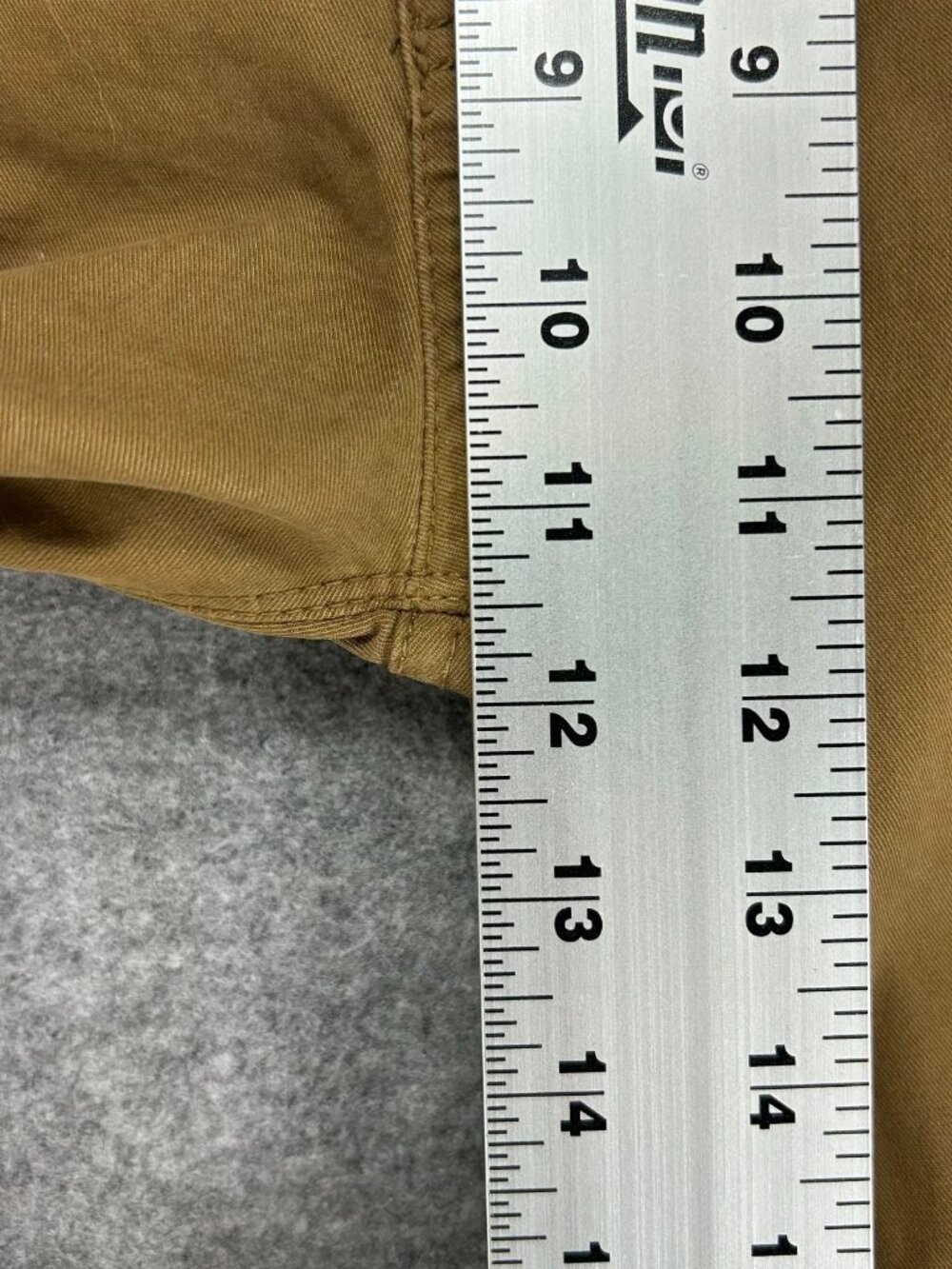 Orvis 1856 5-Pocket Pants Mens 42x32 Brown Twill Stretch Flat Front Straight Leg - Picture 13 of 15